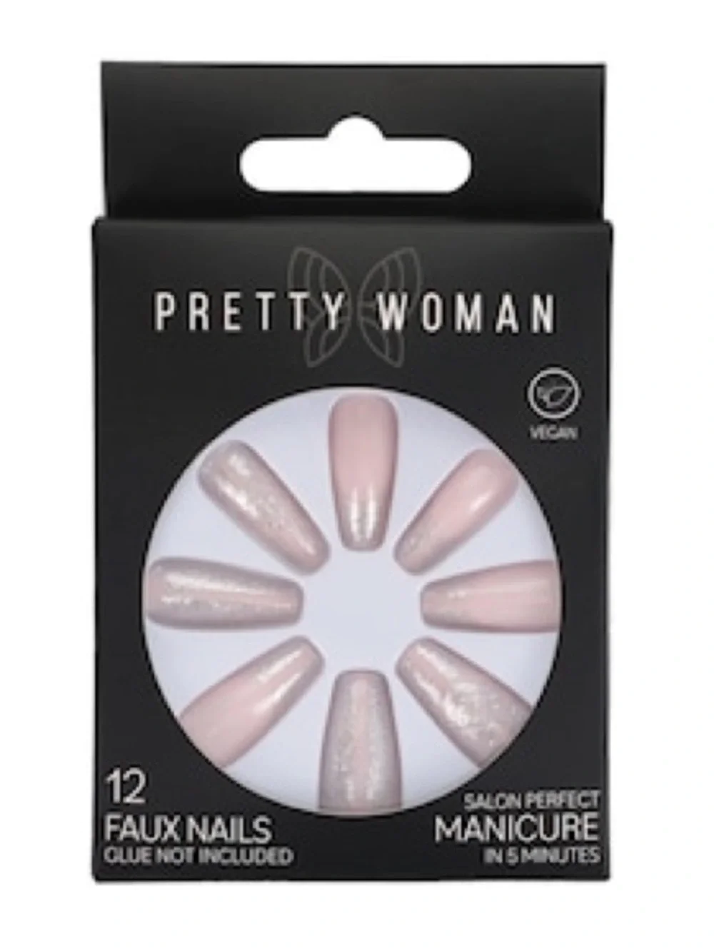 Pretty Woman Light Pink Glitter Press-On Nails